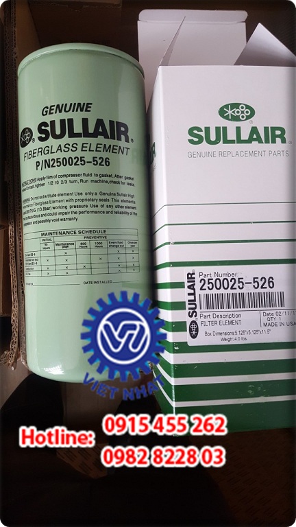 Lọc dầu Sullair P/N 250025-526