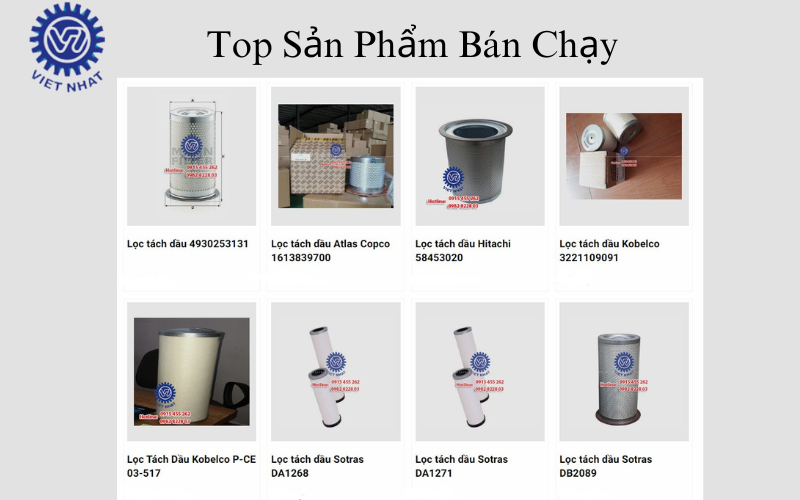 lọc tách dầu máy nén khí