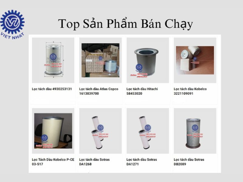 lọc tách dầu máy nén khí bị tắc